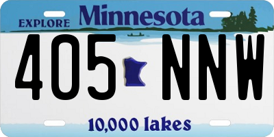 MN license plate 405NNW