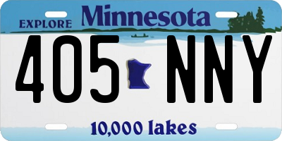 MN license plate 405NNY