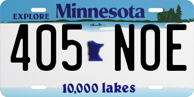MN license plate 405NOE