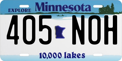 MN license plate 405NOH