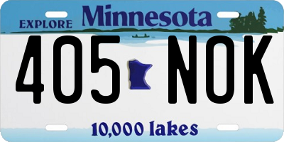 MN license plate 405NOK