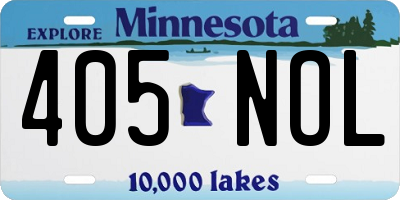 MN license plate 405NOL