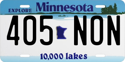 MN license plate 405NON