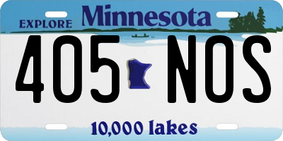 MN license plate 405NOS