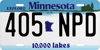 MN license plate 405NPD
