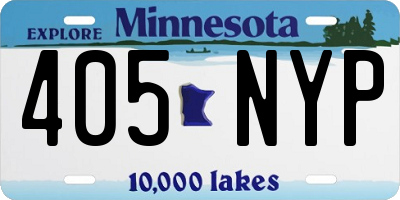 MN license plate 405NYP