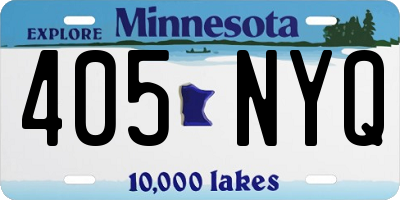 MN license plate 405NYQ