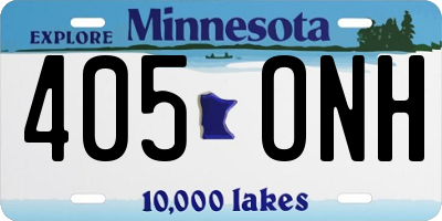 MN license plate 405ONH