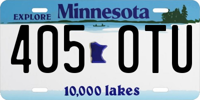 MN license plate 405OTU