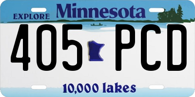MN license plate 405PCD