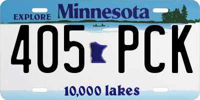 MN license plate 405PCK