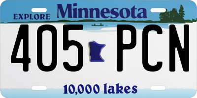 MN license plate 405PCN