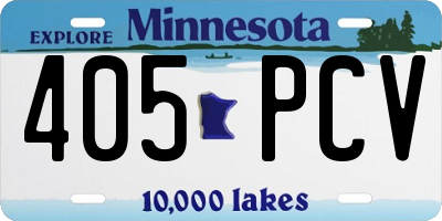 MN license plate 405PCV