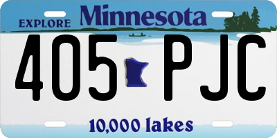 MN license plate 405PJC