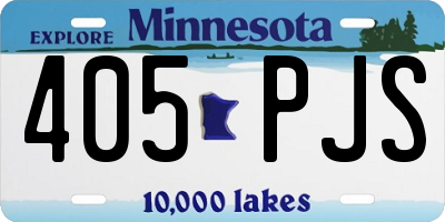 MN license plate 405PJS