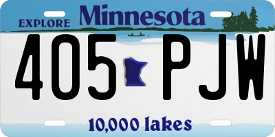 MN license plate 405PJW