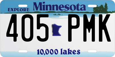 MN license plate 405PMK