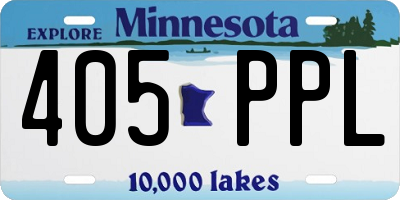 MN license plate 405PPL