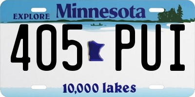 MN license plate 405PUI