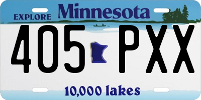 MN license plate 405PXX