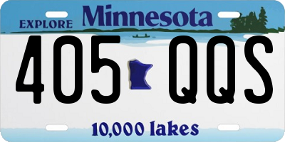 MN license plate 405QQS