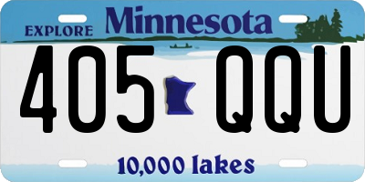 MN license plate 405QQU