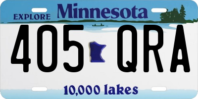 MN license plate 405QRA