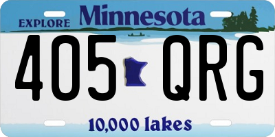 MN license plate 405QRG