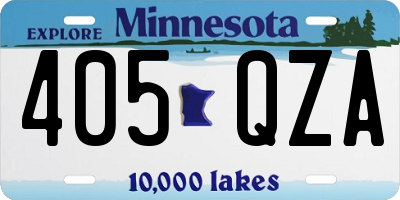 MN license plate 405QZA