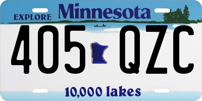 MN license plate 405QZC