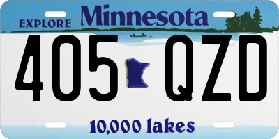 MN license plate 405QZD
