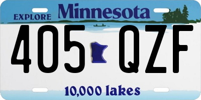MN license plate 405QZF