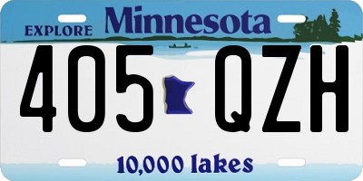 MN license plate 405QZH