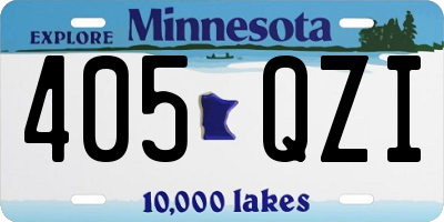 MN license plate 405QZI