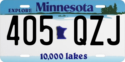 MN license plate 405QZJ