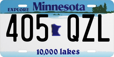 MN license plate 405QZL