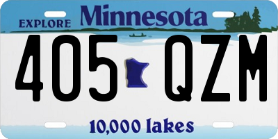 MN license plate 405QZM