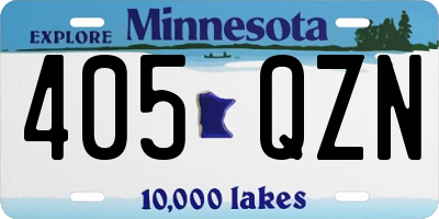 MN license plate 405QZN