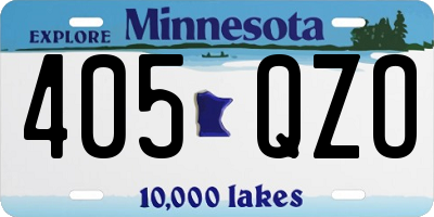 MN license plate 405QZO