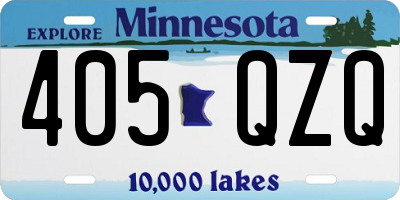 MN license plate 405QZQ