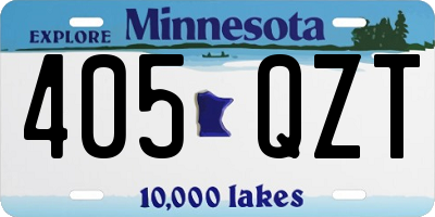 MN license plate 405QZT