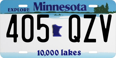 MN license plate 405QZV