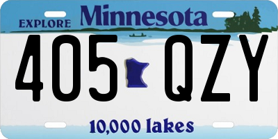 MN license plate 405QZY