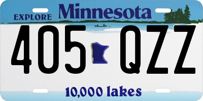 MN license plate 405QZZ