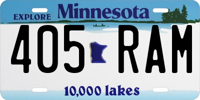 MN license plate 405RAM