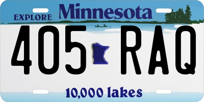 MN license plate 405RAQ