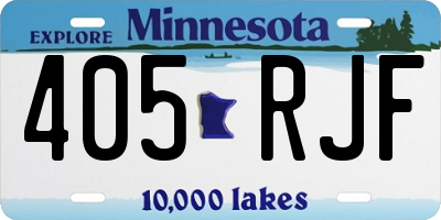 MN license plate 405RJF