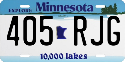 MN license plate 405RJG