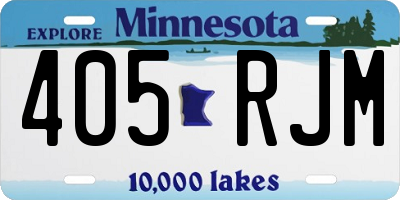 MN license plate 405RJM