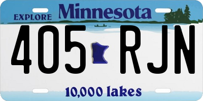 MN license plate 405RJN
